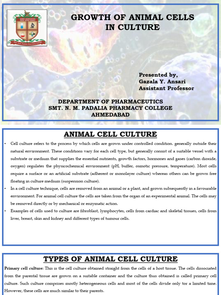 Animal Cell Culture Techniques | PDF | Cell Culture | Virus