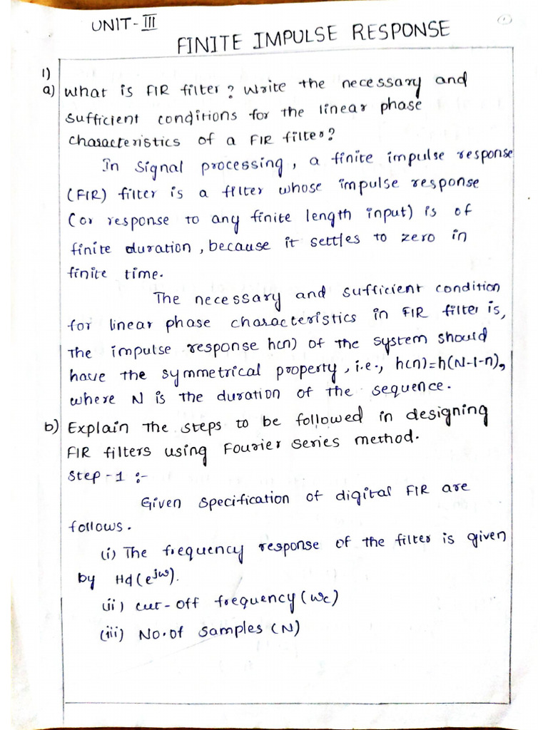 DSP Unit-3 | PDF