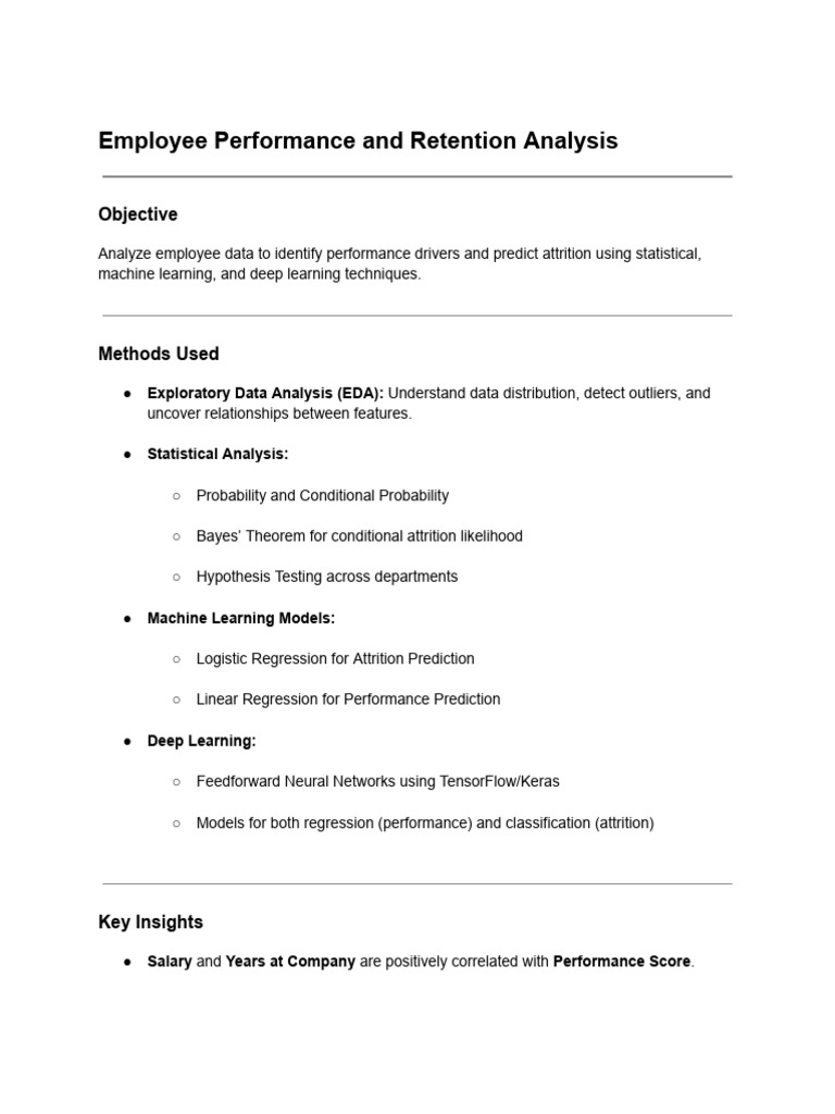 Employee Performance & Attrition Insights | PDF