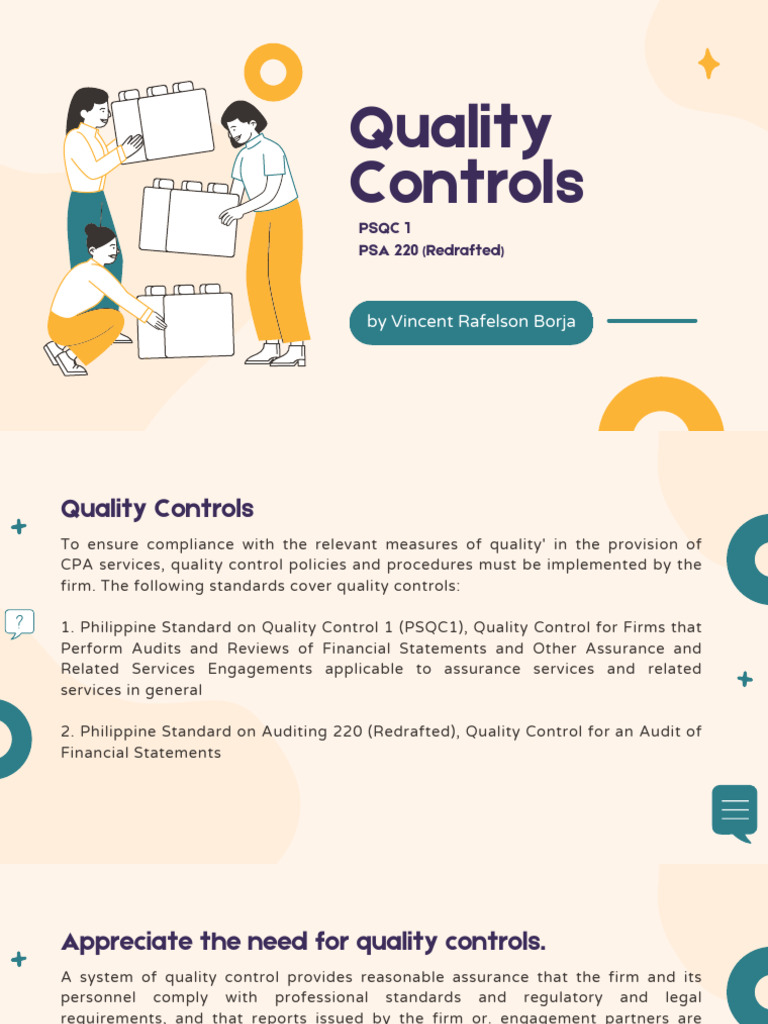 AT LECTURE 3 - Quality Controls | PDF | Audit | Regulatory Compliance