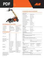 JLG 1255 Telehandler Specifications | PDF | Horsepower | Axle