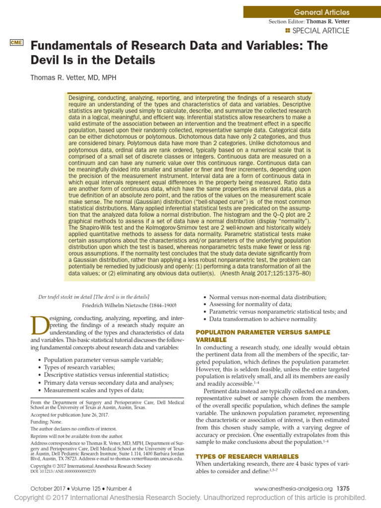 Research Data Fundamentals Explained | PDF | Statistics | Categorical ...