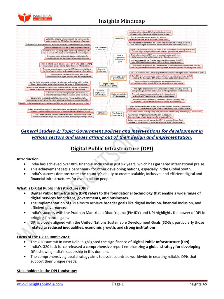 India’s Digital Public Infrastructure Insights | PDF | Infrastructure ...