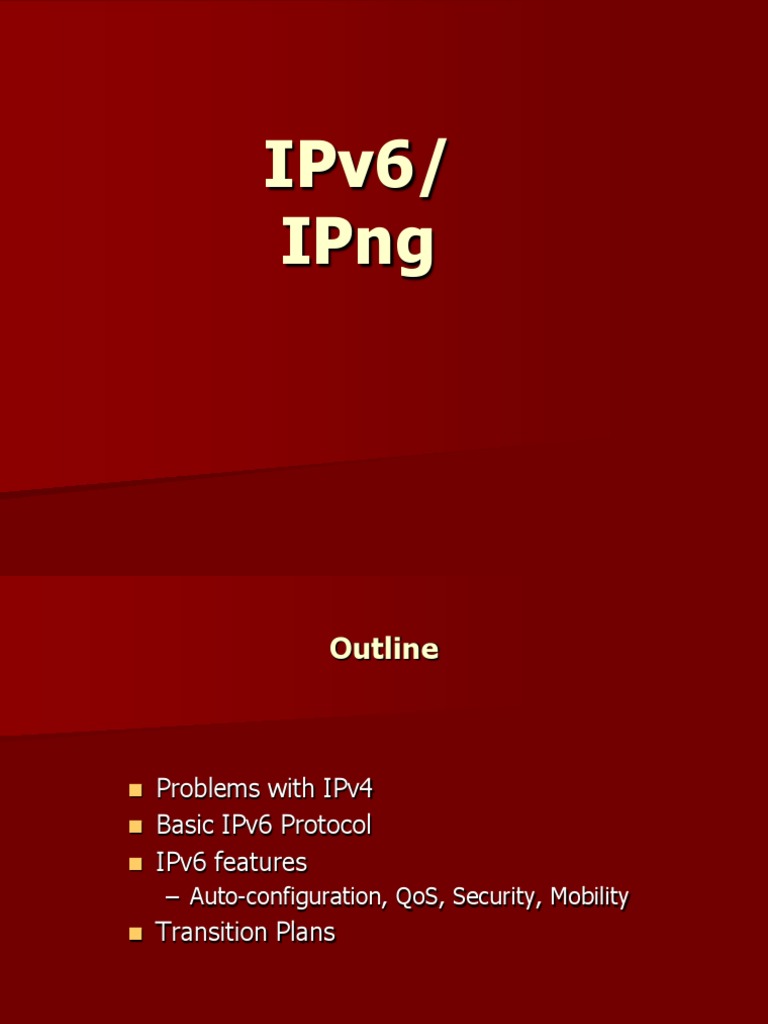 Understanding IPv6 Protocol Features | PDF | I Pv6 | Internet Protocols