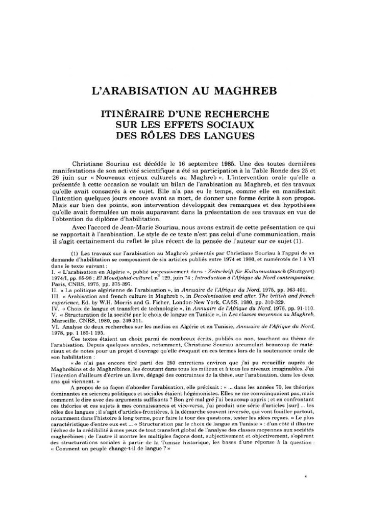 Arabisation et enjeux au Maghreb | PDF | le Maghreb | Arabe