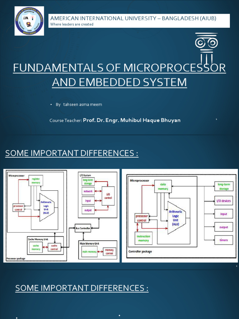 Microprocessor vs Microcontroller Explained | PDF | Embedded System ...