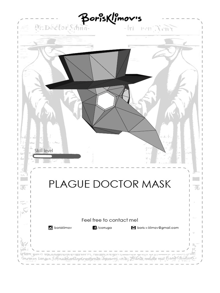 Free Plague Doctor Mask Template PDF | PDF