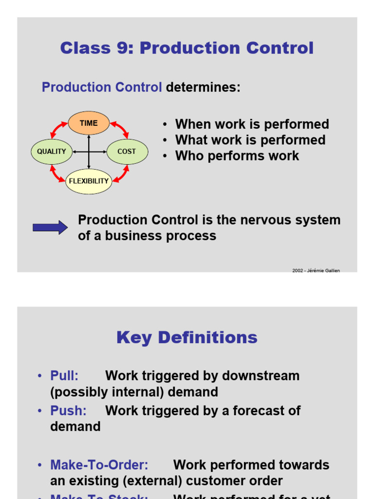 Production Control Methods Overview | PDF | Computing | Business Economics