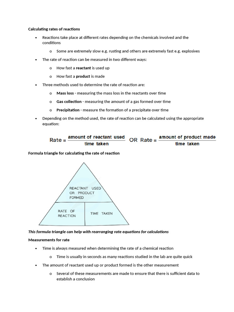 Measuring Reaction Rates in Chemistry | PDF | Chemical Reactions ...
