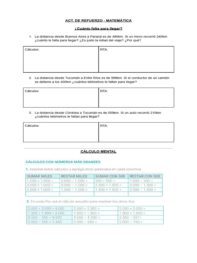 Act Refuerzo - Mate | PDF