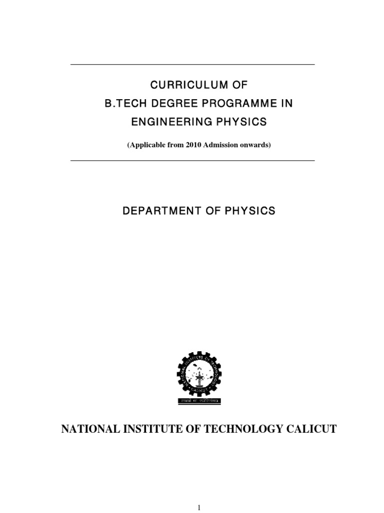 Engineering Physics B.Tech Curriculum | PDF | Nuclear Physics | Physics