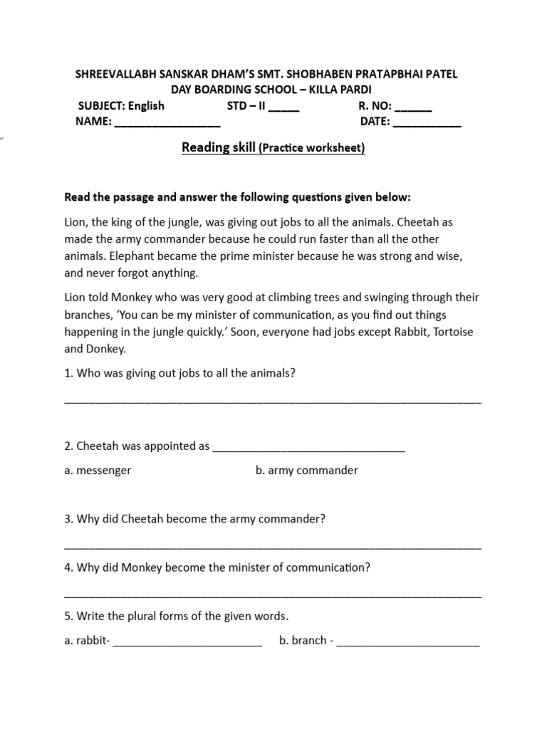 ReadingskillHomework - 1 | PDF