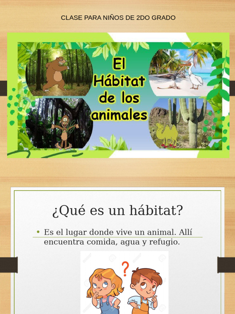 Clase Animales y Habitat 2dogrado NUEVO | PDF