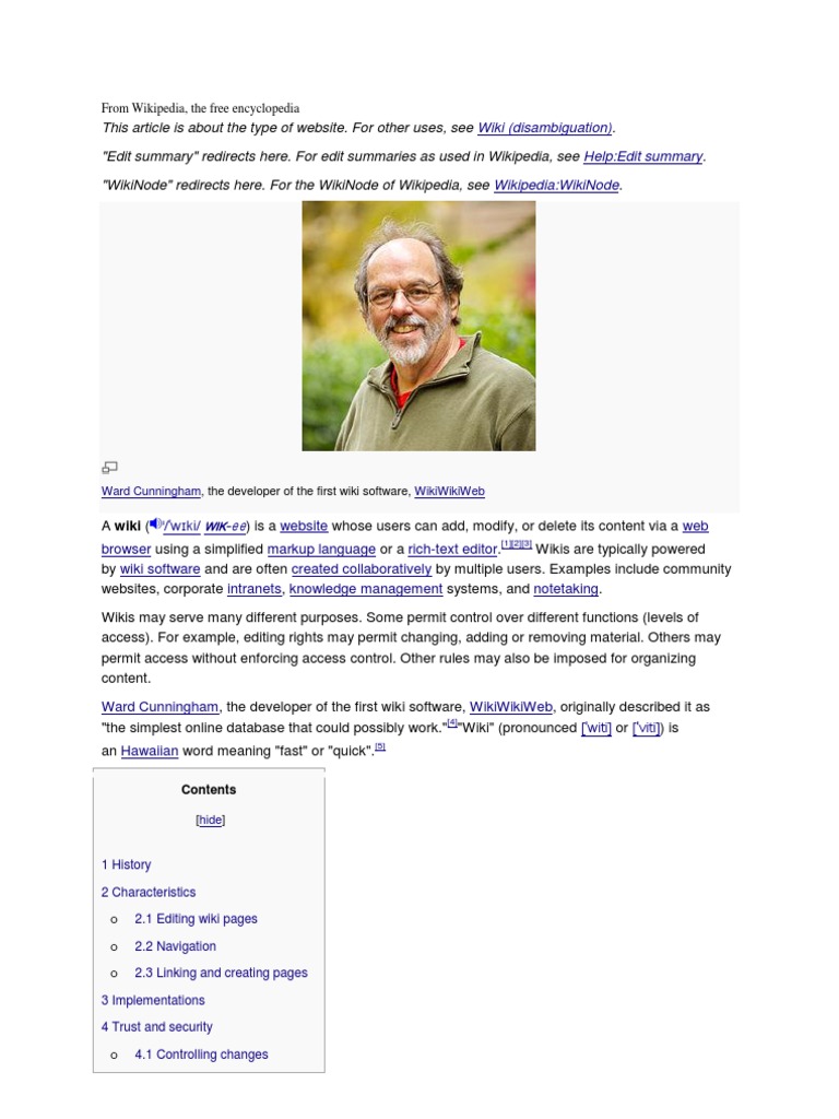Wikis: A Concise Overview of Wiki History, Characteristics ...
