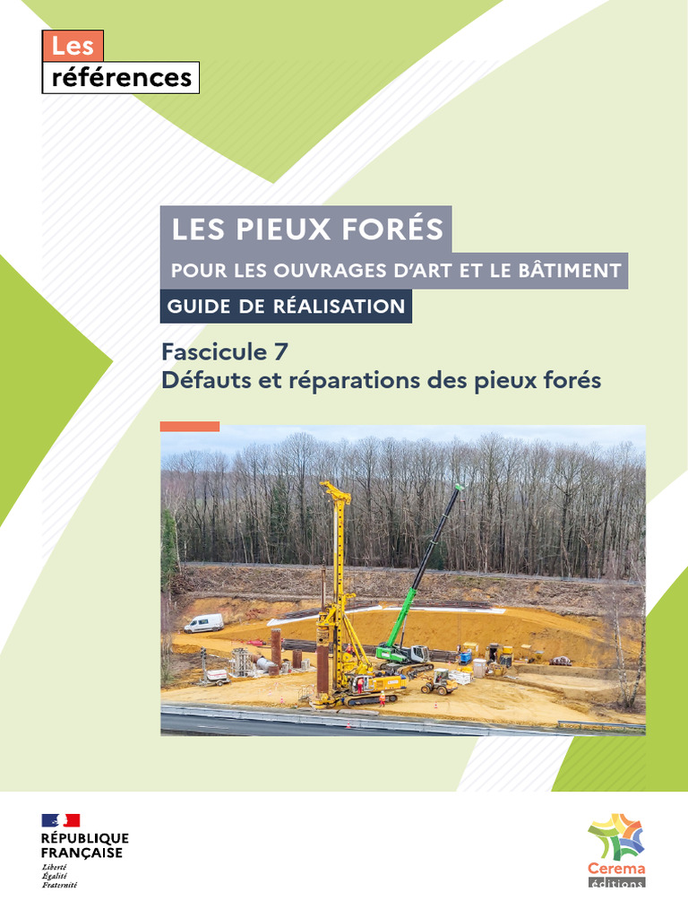 Réparations des pieux forés : Guide pratique | PDF | Forage | Béton