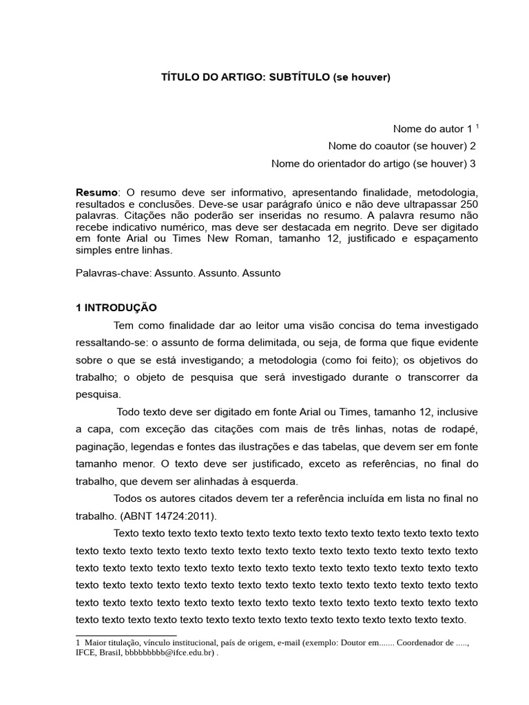 Normas ABNT para Trabalhos Acadêmicos | PDF | Abstract (resumo) | Estado
