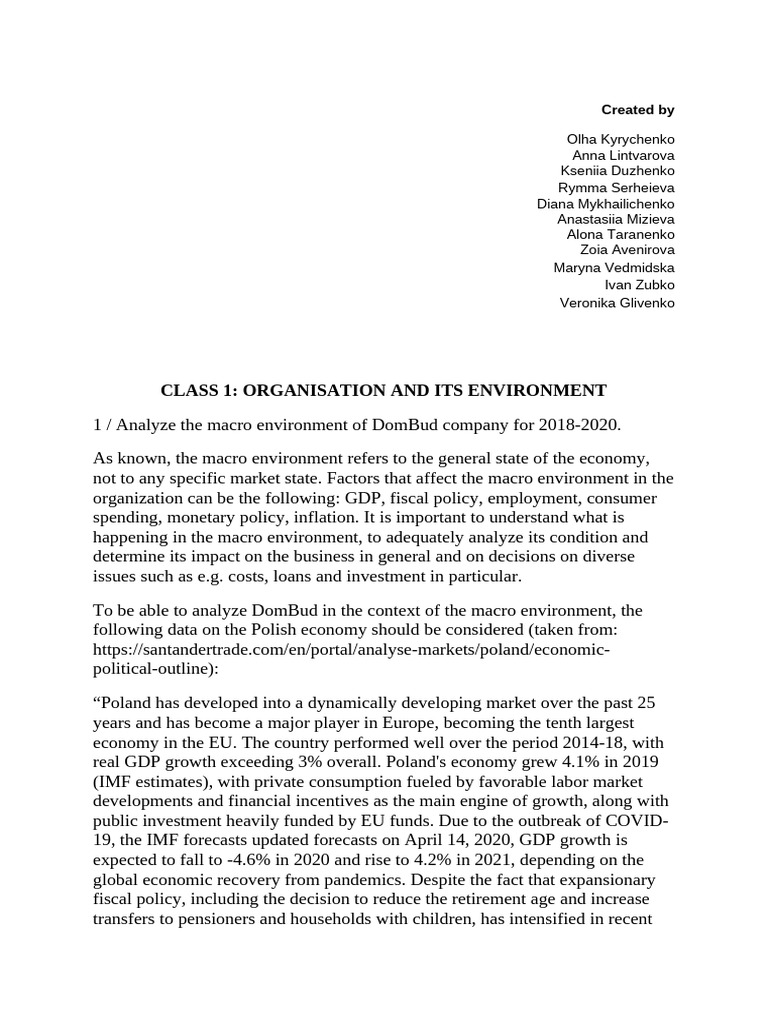 DomBud Macro and Micro Environment Analysis | PDF | Deficit Spending ...