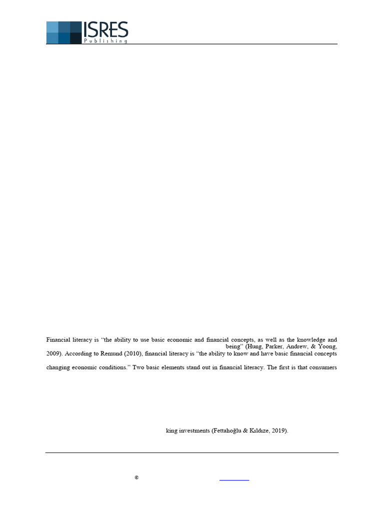 Overview of Concepts Covered Financial Literacy in | PDF | Financial ...