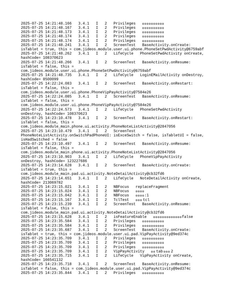 App Lifecycle and Privileges Log | PDF | Software | Computing