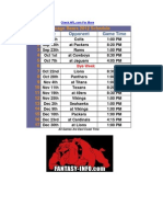 2012 Downloadable Chicago Bears Schedule