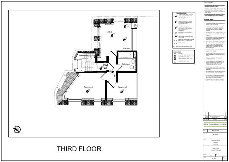 Third Floor Fire Alarm Layout Plan | PDF | Active Fire Protection