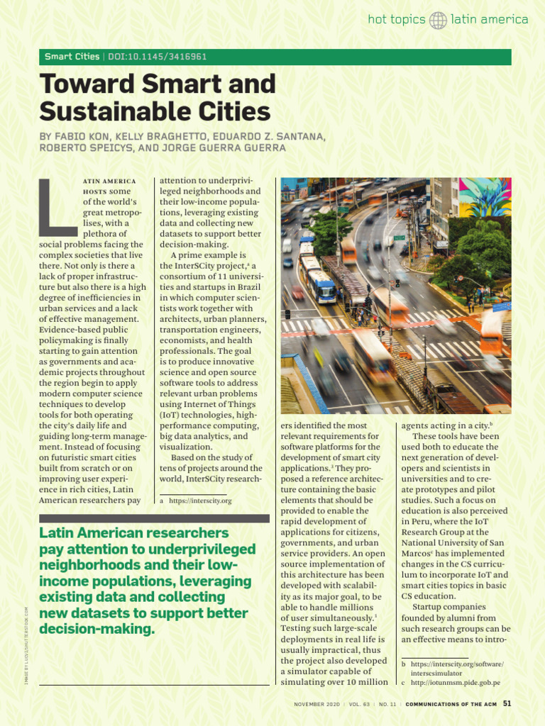 Toward Smart and Sustainable Cities | PDF | Internet Of Things | Computing