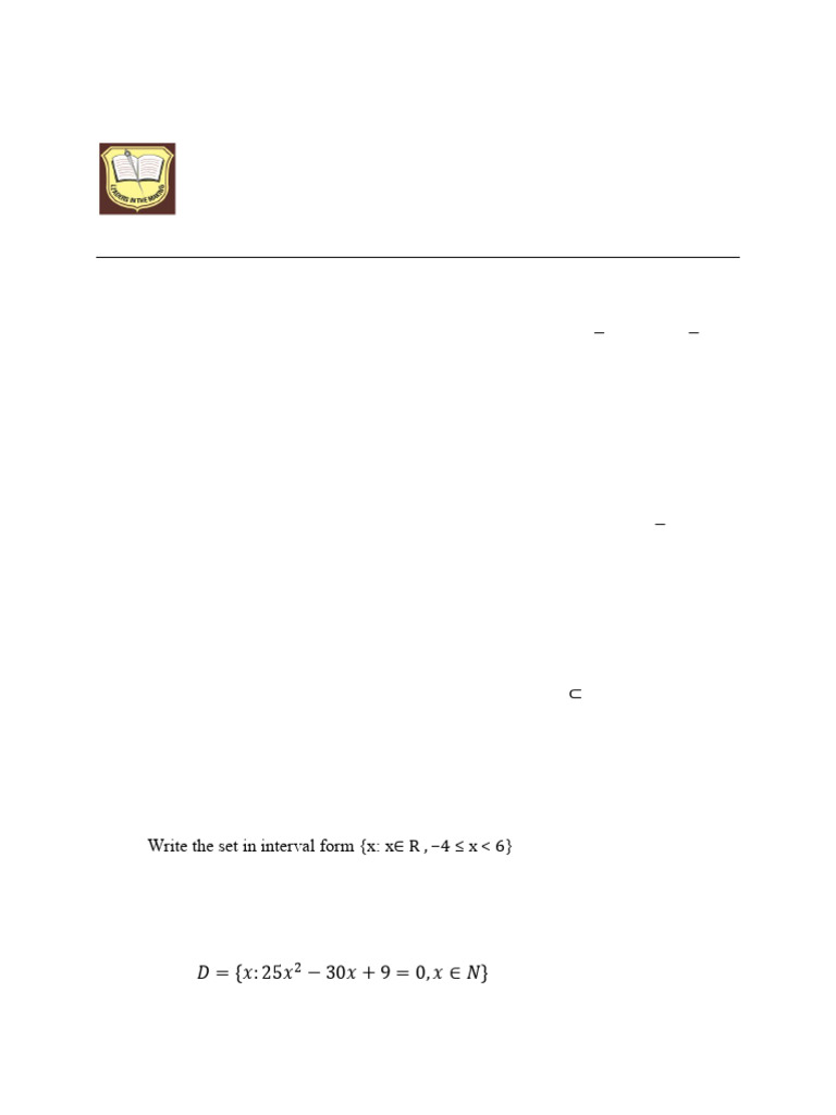 Grade XI Mathematics Sets Worksheet | PDF