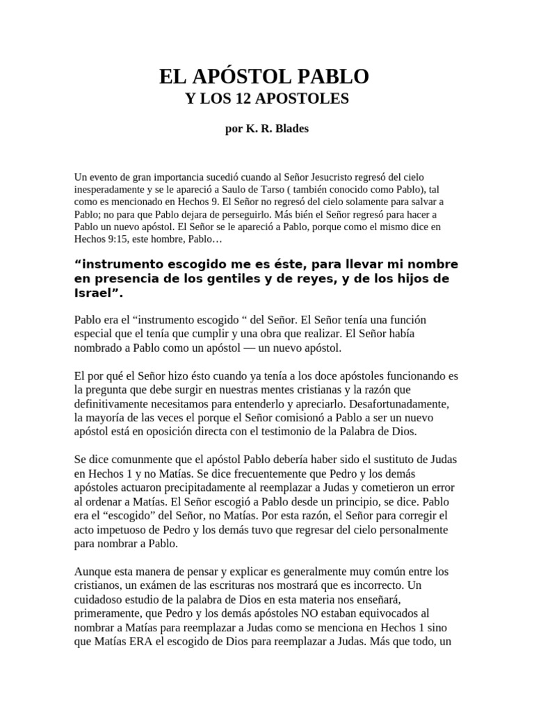 Pablo: El Nuevo Apóstol de los Gentiles | PDF | Pablo el apóstol | Apóstol