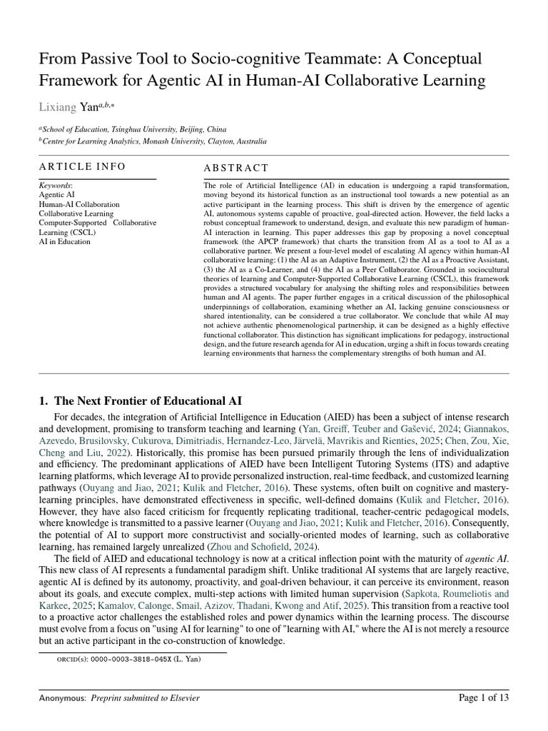 Agentic AI in Collaborative Learning | PDF | Artificial Intelligence ...