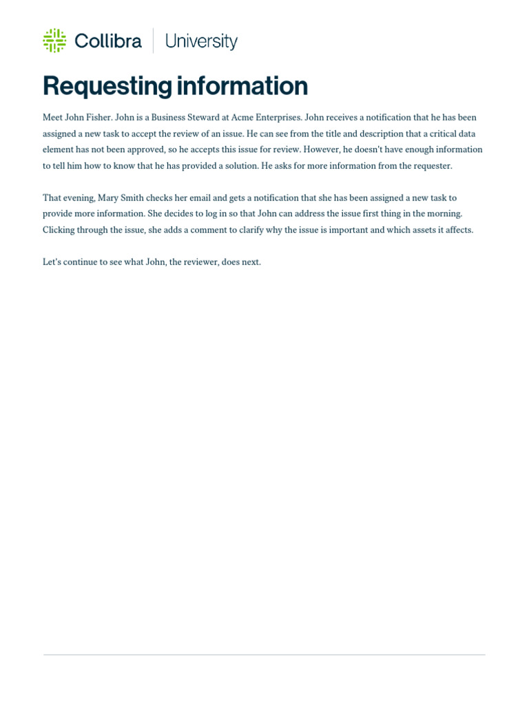 Collibra Task Management Process Explained | PDF