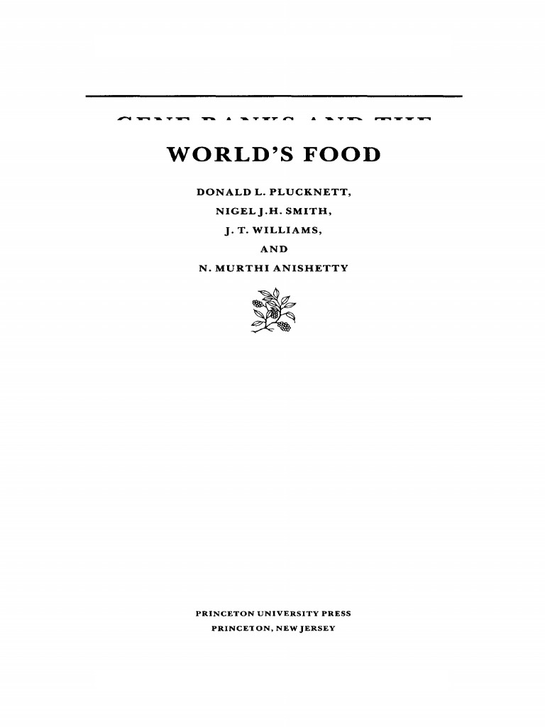 Gene Banks and the World's Food Plucknett | PDF | Plant Breeding | Rice