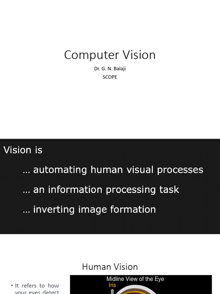 Understanding Computer Vision Basics | PDF | Computer Vision | Image ...