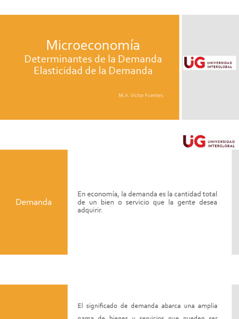Determinantes y Elasticidad de la Demanda | PDF | Oferta y demanda ...