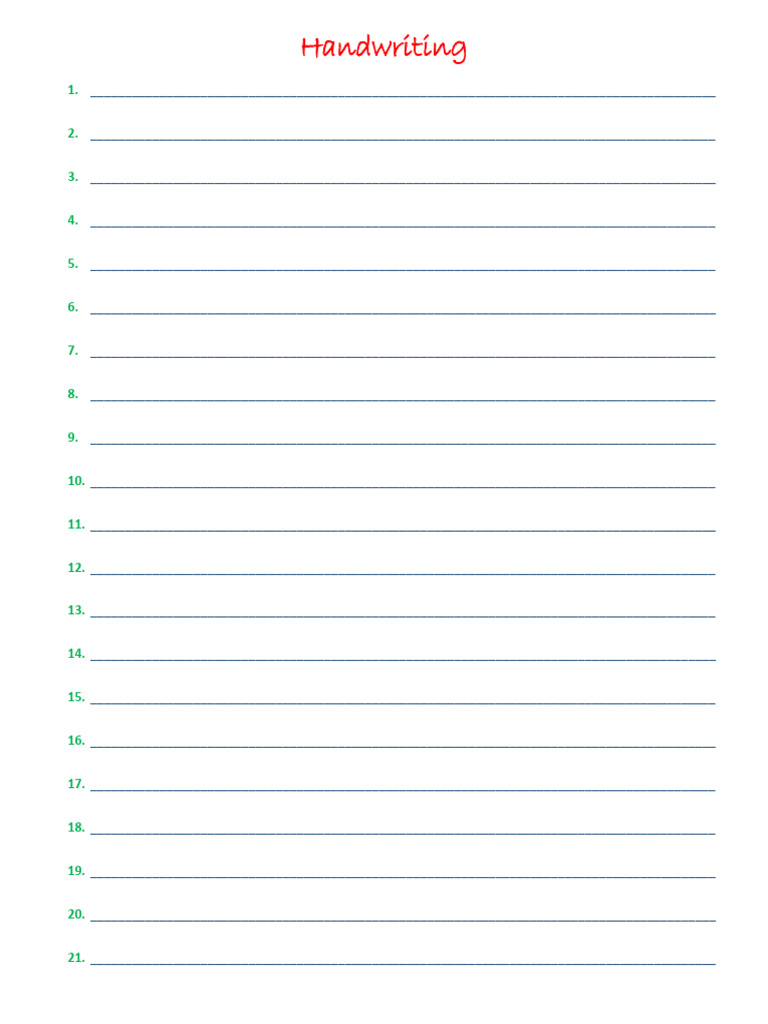 1 Handwriting 1 Line | PDF