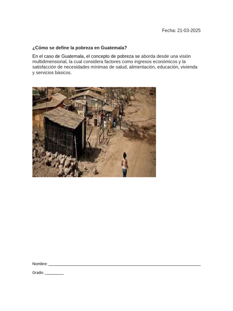 La Pobreza en Guatemala | PDF