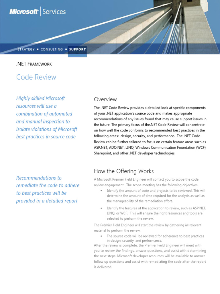 .NET Code Review Service Overview | PDF | Windows Communication ...