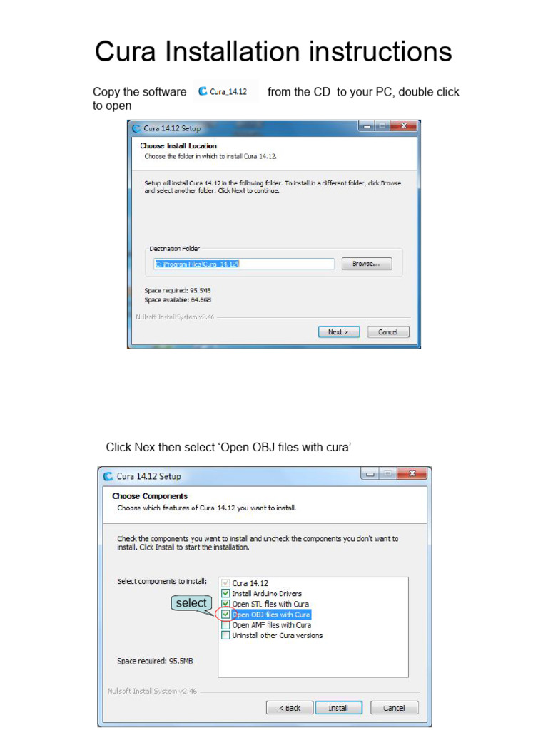 Downloading and Installing Cura Guide | PDF | Icon (Computing ...