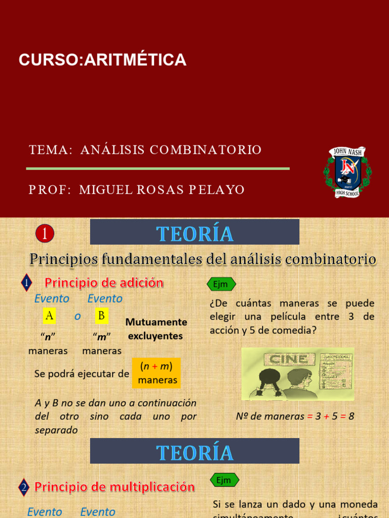 Tema 17 Analisis Combinatorio 5to Uni | PDF | Matemáticas | Combinatoria
