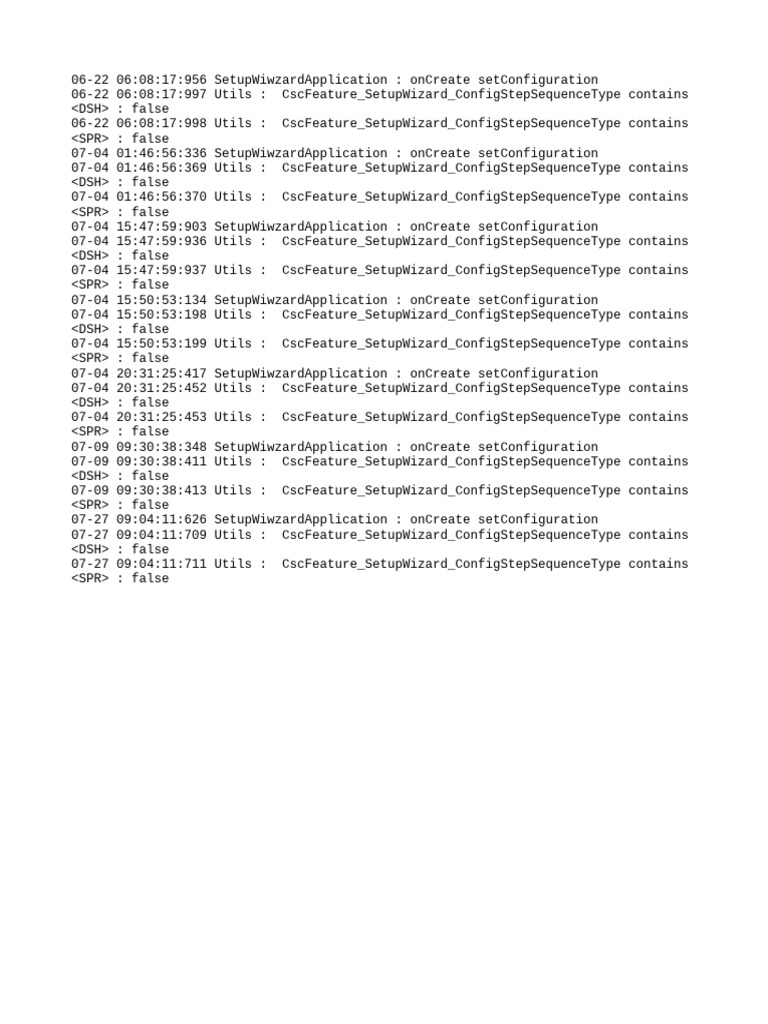 Setup Wizard Configuration Logs | PDF
