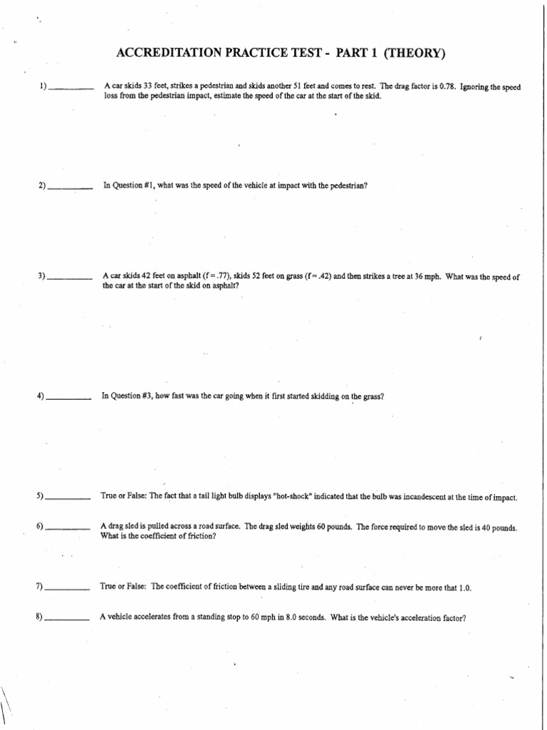 ACTAR Practice Test (Part 1) | PDF