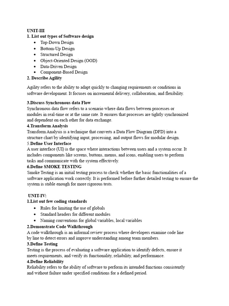 Software Design and Testing Concepts | PDF | Software | Software ...