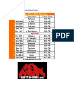 2012 Downloadable Kansas City Chiefs Schedule
