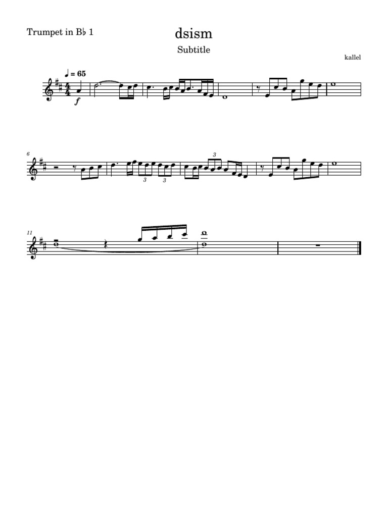B♭ Trumpet Notation Guide | PDF
