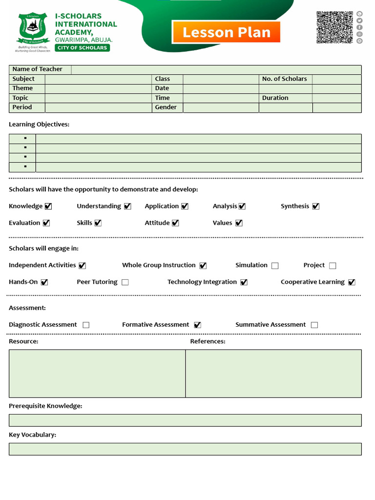 Human Trafficking Lesson Plan for JSS2 | PDF | Educational Assessment ...