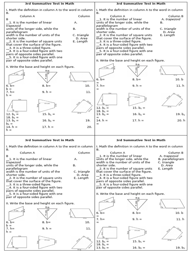 3rd Summative Test | PDF