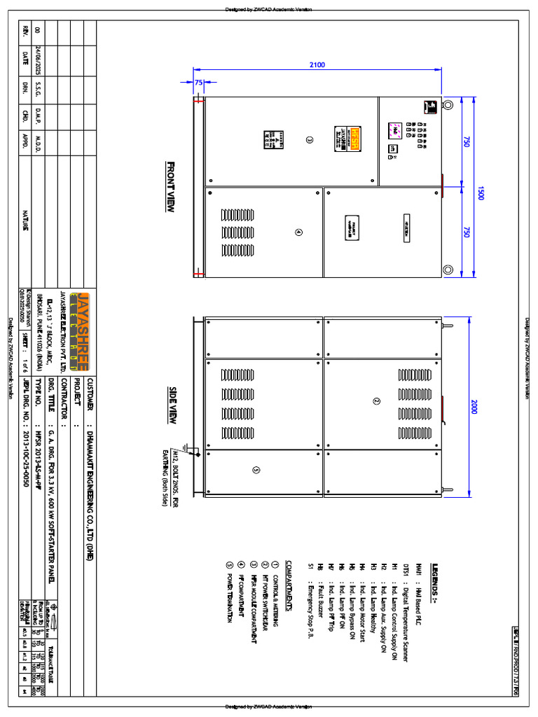 Dhe HFSR LS 3.3KV 60o KW DWG 24.06.2025 | PDF