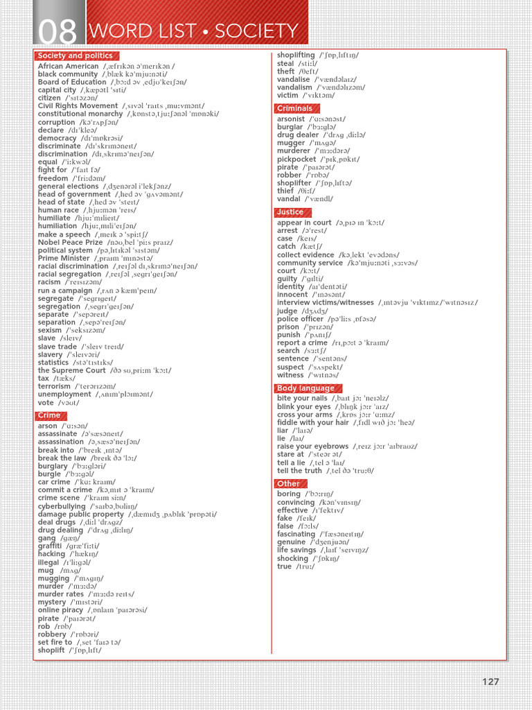 FOC2 Word List 8 | PDF