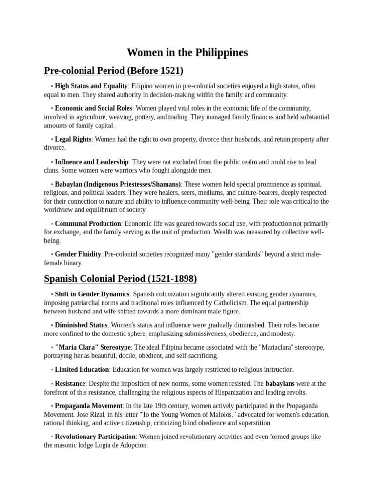 Patriarchy's Impact on Filipino Women | PDF | Patriarchy | Gender Studies