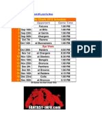 2012 Downloadable Kansas City Chiefs Schedule