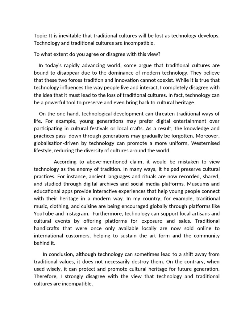 Technology's Role in Preserving Culture | PDF